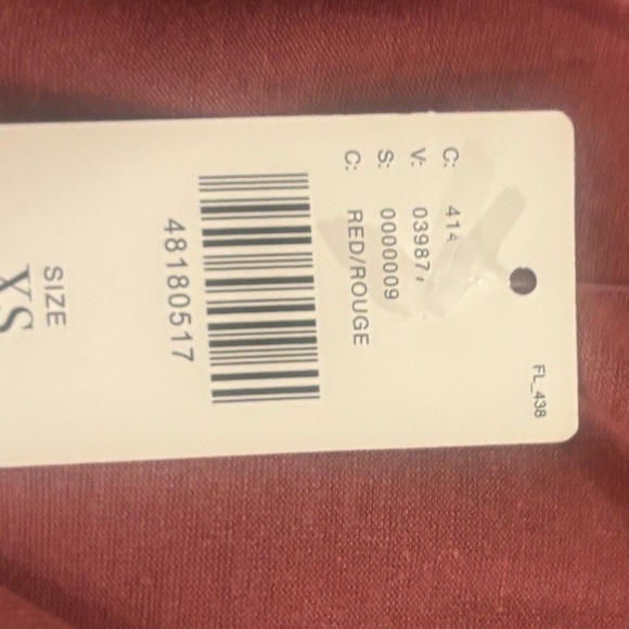 NWT Anthropologie Ella Mae Rouge/ Red Tie Front Dress Size XS. - Picture 7 of 7